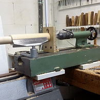 Spinnradbau: lange Säule bohren