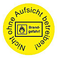 Sticker: Brandgefahr!